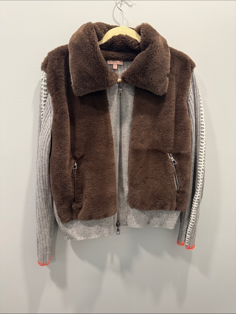 Lisa Todd sweater with faux fur attached